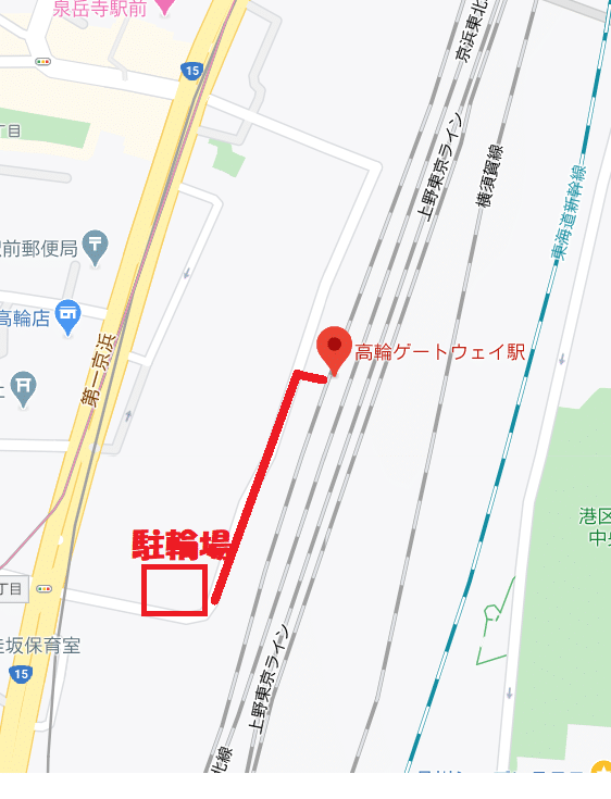 高輪ゲートウェイ駅　駐輪場駅